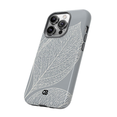 Grey Tough Phone Case for iPhone - Frosted Ash Veins