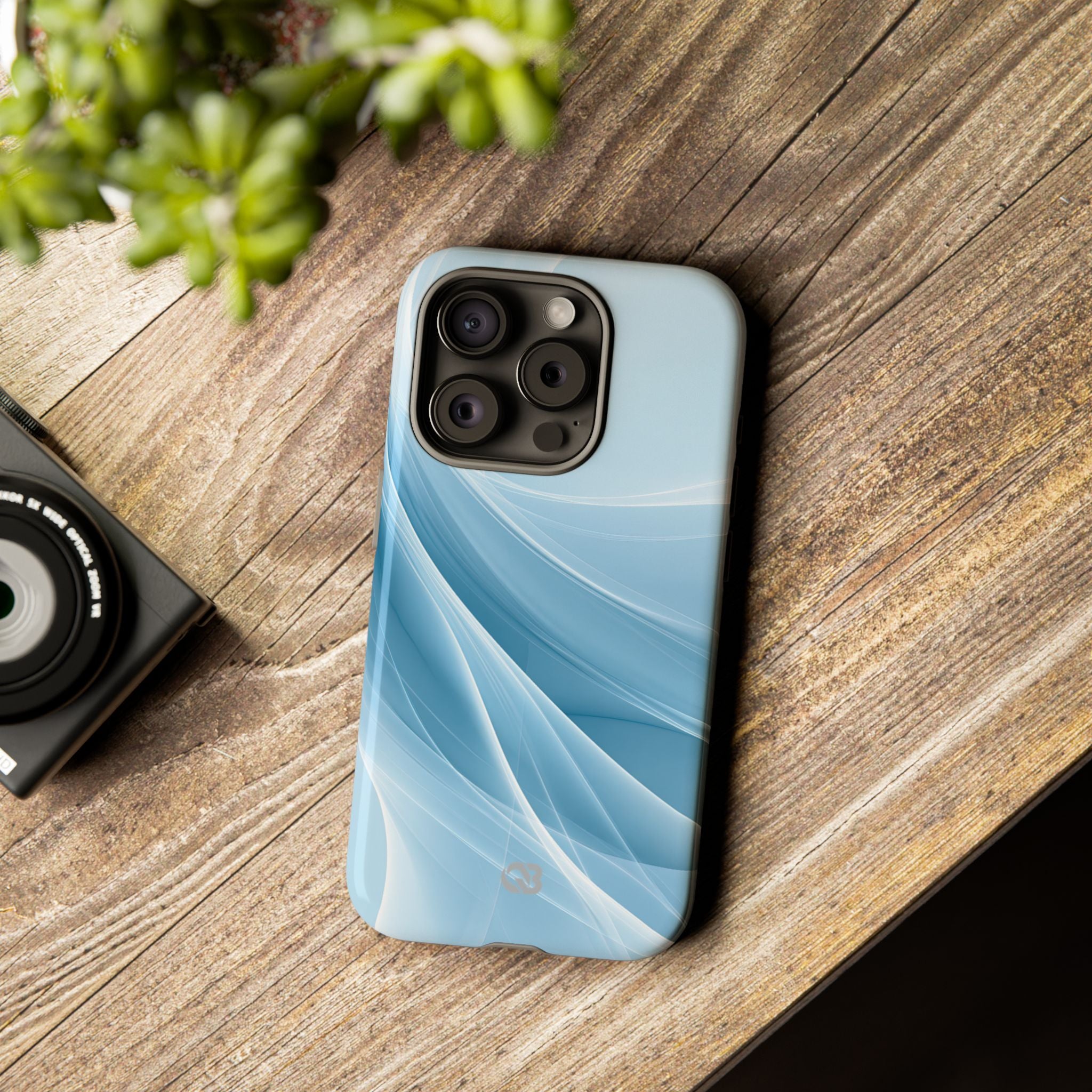 Blue Tough Phone Case for iPhone - Arctic Silk Drift