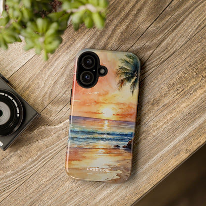 Sunset Palm iPhone 16 Case - Tough