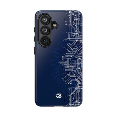 Blue Tough Phone Case for Samsung - Cobalt Circuit Logic