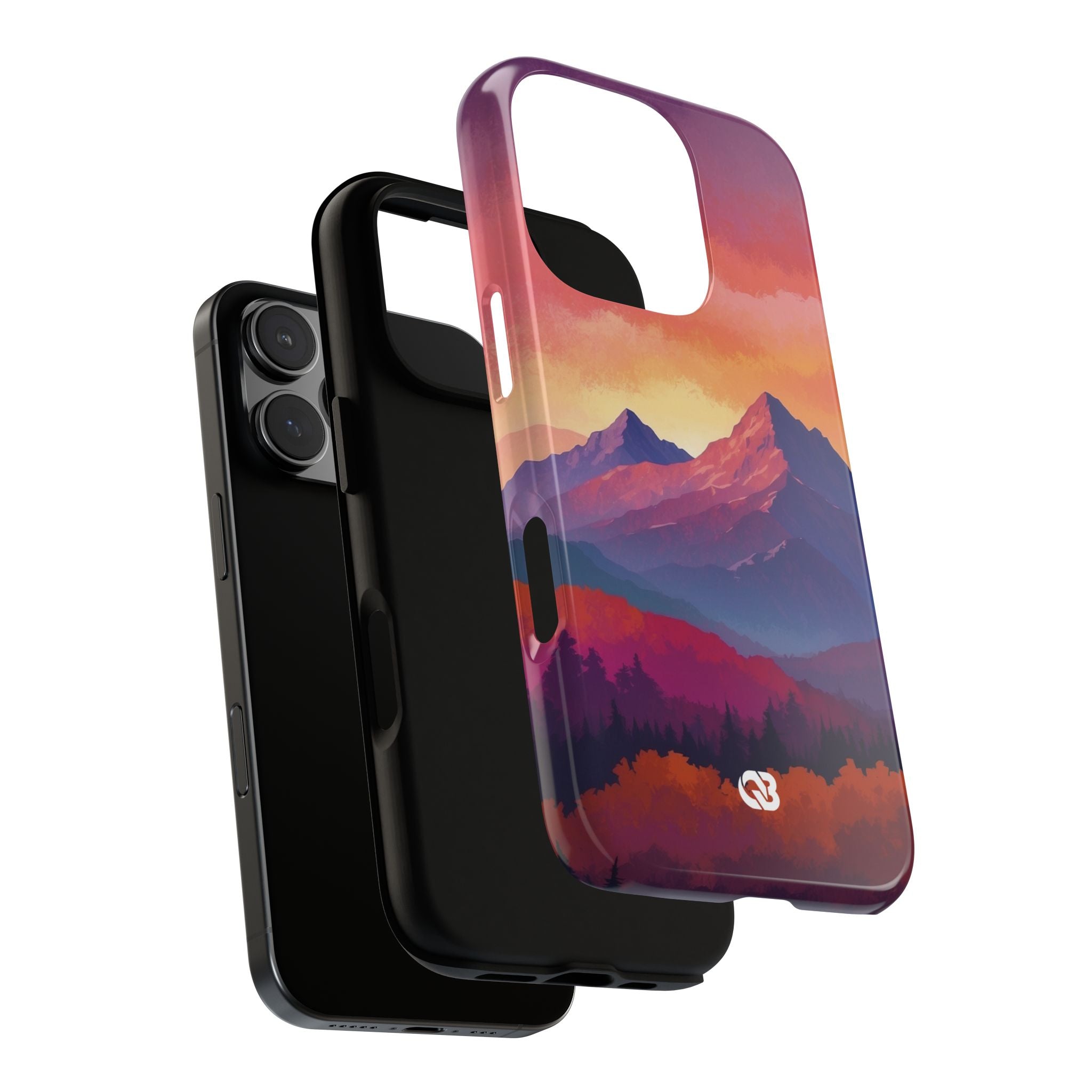 Crimson Mountain Dusk · Tough Phone Case for iPhone