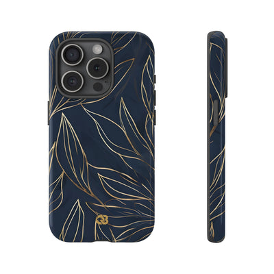 Gilded Navy Foliage · Tough Handyhülle für iPhone