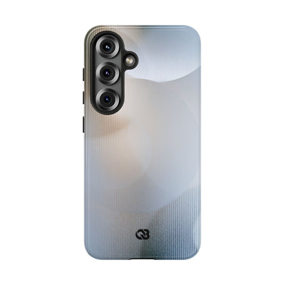 White Tough Phone Case for Samsung - Frosted Ribbed Sphere