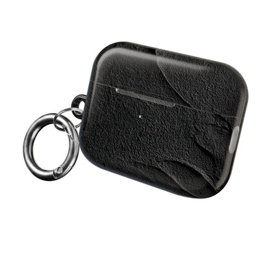 Obsidian Stucco Relief · Hard Case for AirPods & AirPods Pro · Black