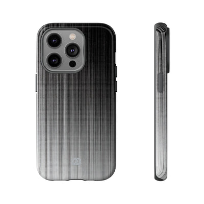 Grey Tough Phone Case for iPhone - Static Vertical Dither