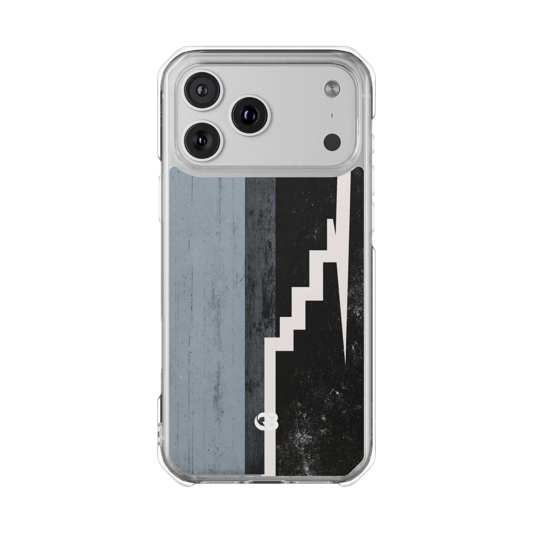 Grey Impact MagSafe Phone Case for iPhone - Industrial Concrete Void