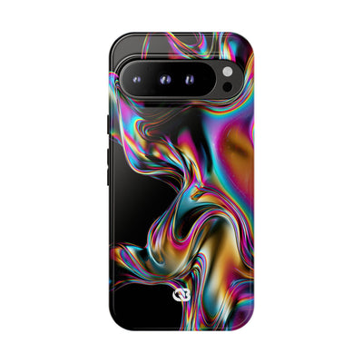 Purple Tough Phone Case for Google Pixel - Liquid Neon Chrome