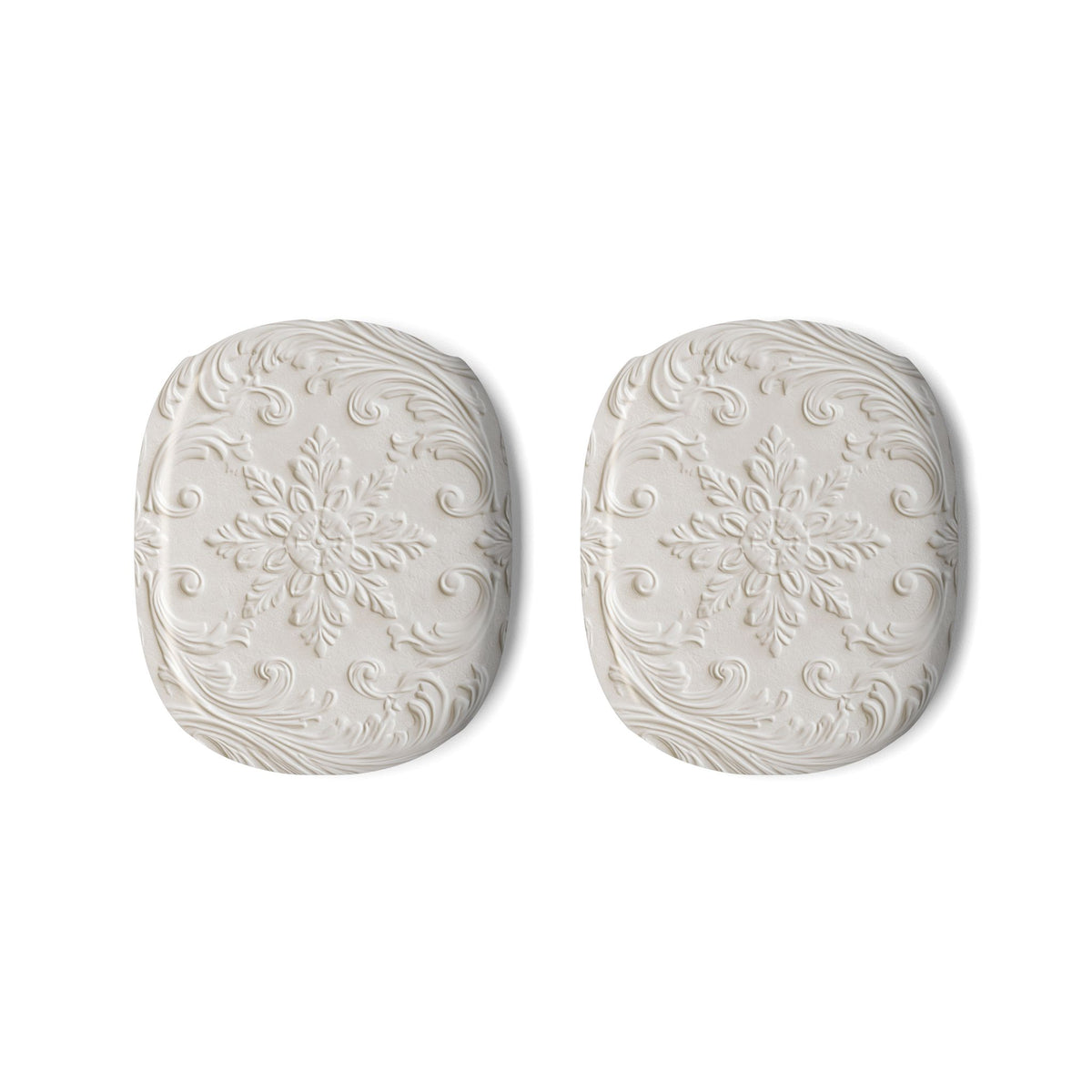 Ivory Baroque Relief · Hard Case for AirPods Max · White