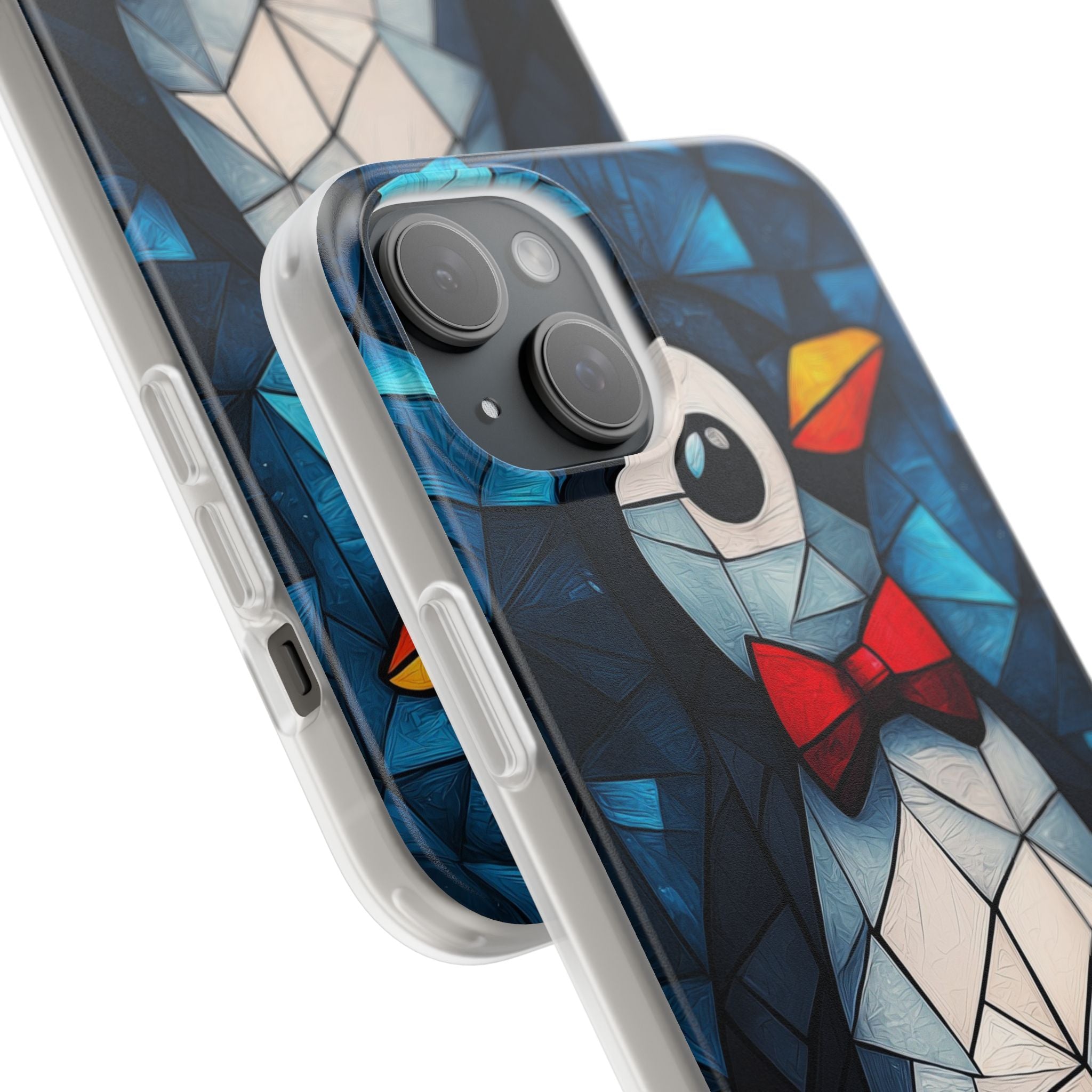 Mosaic Bowtie Penguin · Soft Phone Case for iPhone