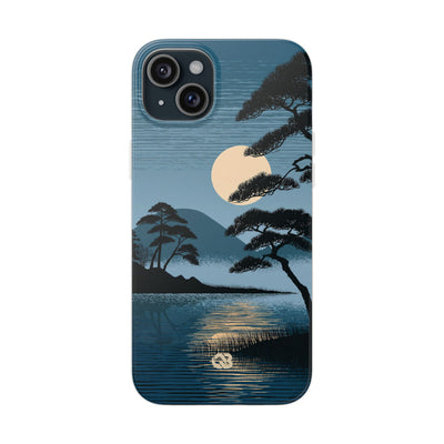 Blue Lite Phone Case for iPhone - Midnight Kyoto Pine
