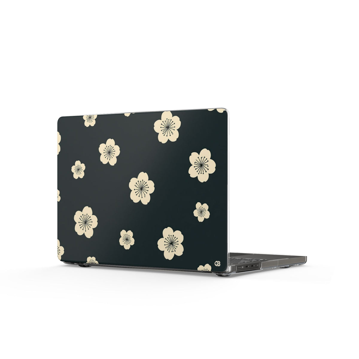 Midnight Sakura Bloom · Clear Hard Case for MacBook · Black