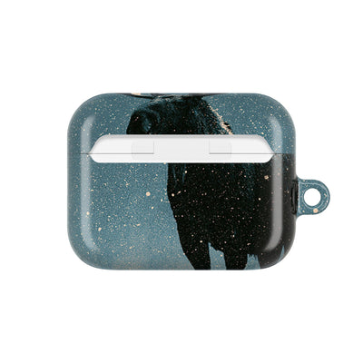 Nordic Boreal Moose · Hard Case for AirPods & AirPods Pro · Blue