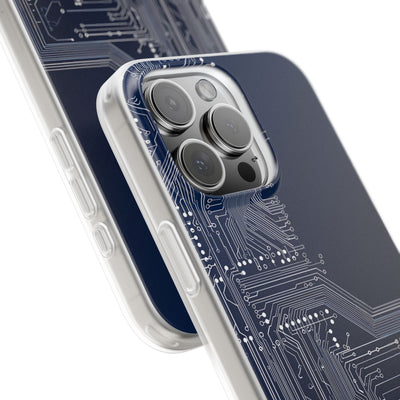 Blue Lite Phone Case for iPhone - Cobalt Data Stream