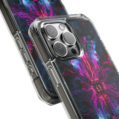 Neural Circuit Core · Clear Impact Magnetic Phone Case for iPhone ·  Black
