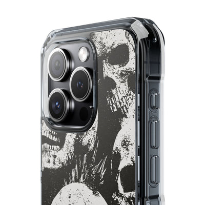 Punk Skull Riot · Clear Impact Magnetic Phone Case for iPhone · Black
