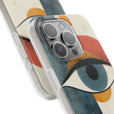 Distressed Azure Ocular · Soft Phone Case for iPhone