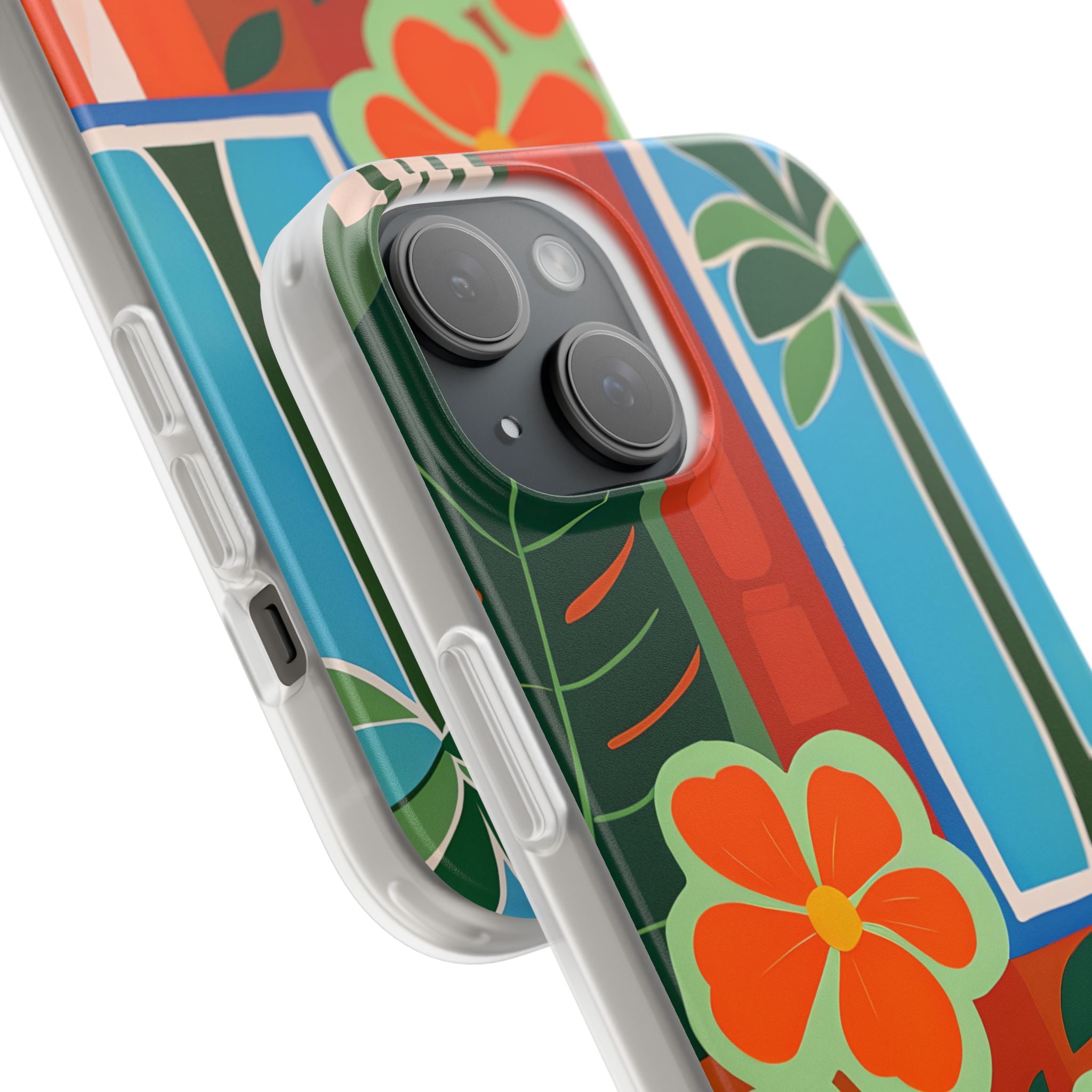 Vivid Jungle Collage · Soft Case dla iPhone