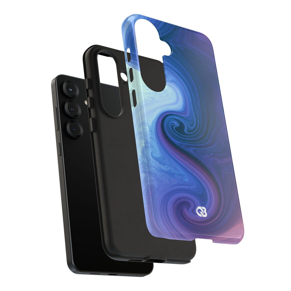 Azure Fluid Swirl · Tough Phone Case for Samsung · Blue