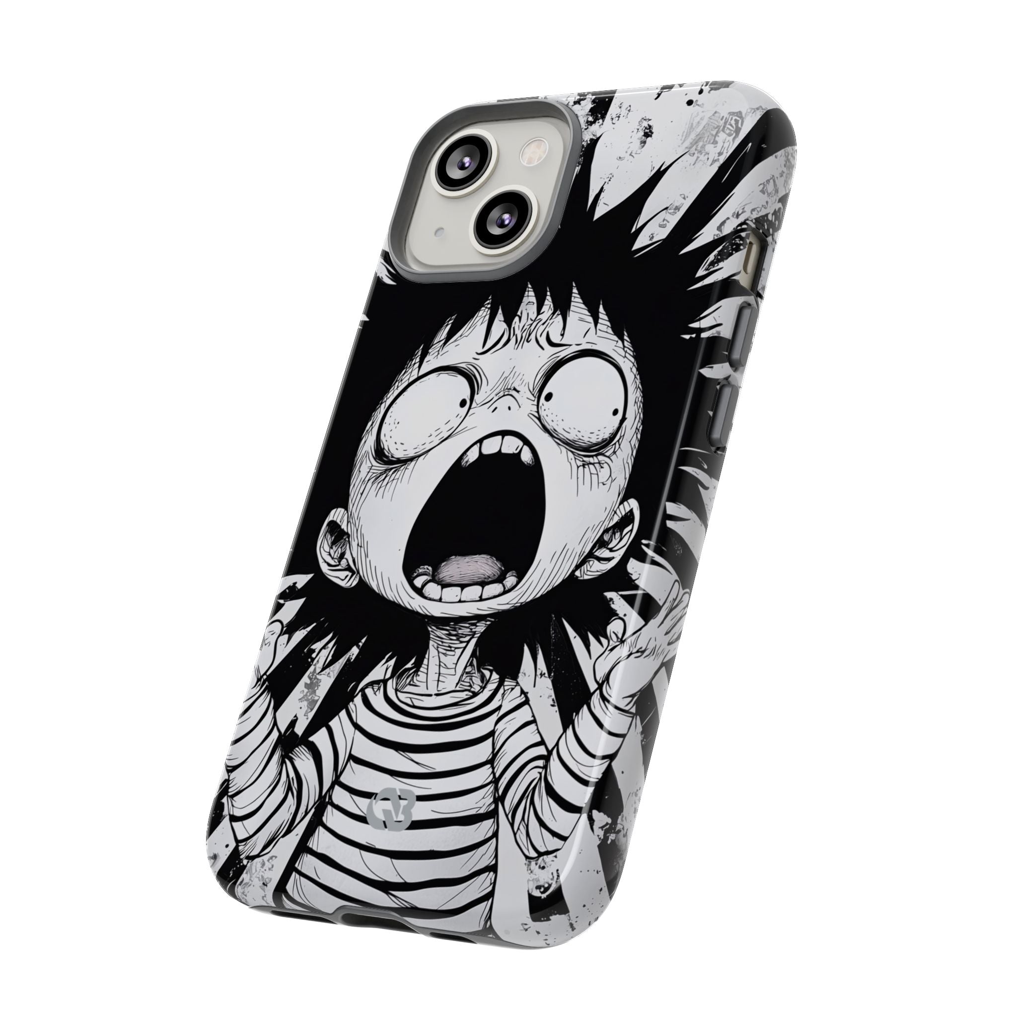 Chaotic Monochrome Scream · Tough Fundas para teléfono para iPhone