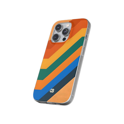 Retro Ridge Lines · Soft Phone Case for iPhone