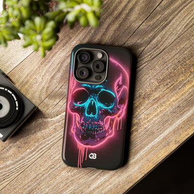 Neon Drip Skull · Tough Phone Case for iPhone · Black