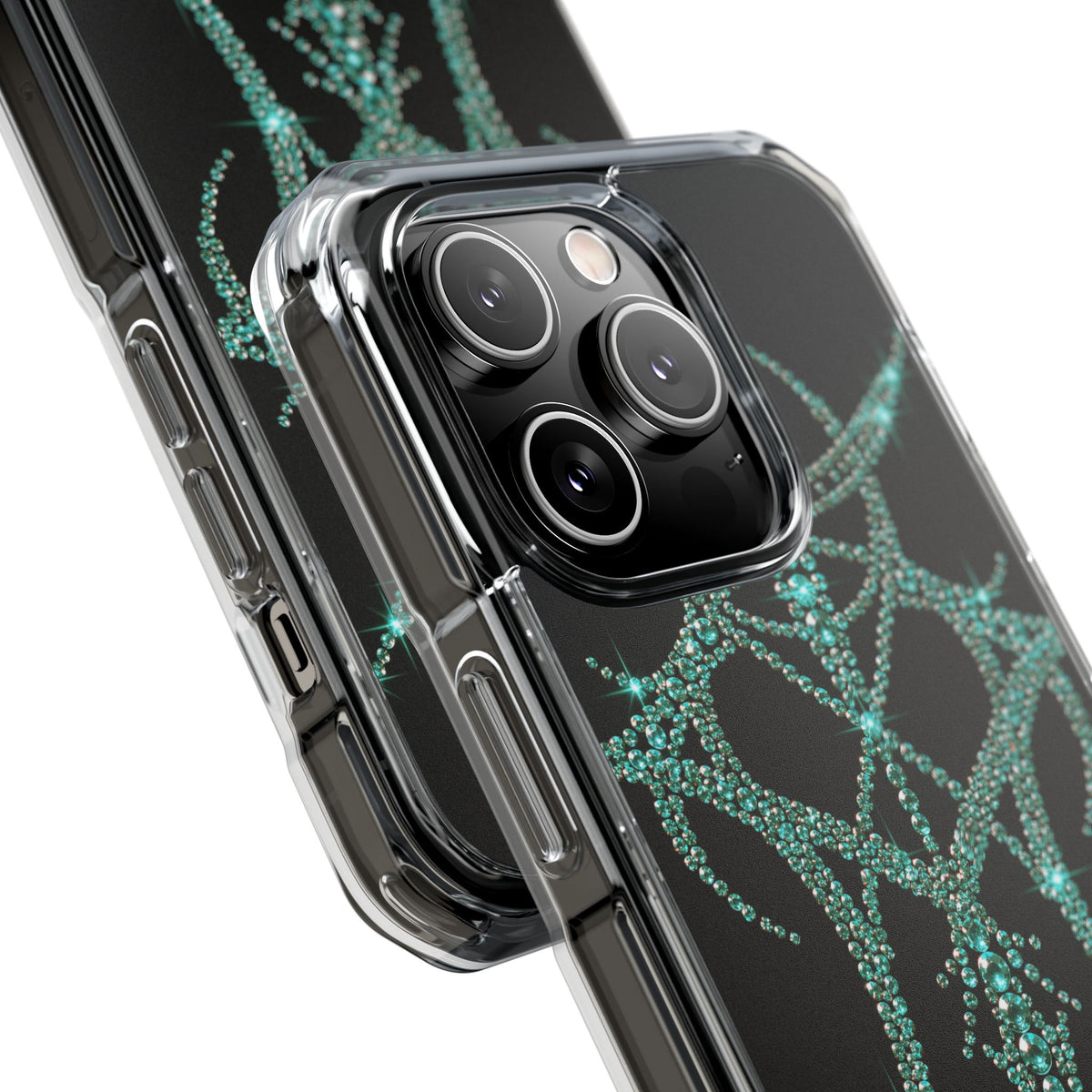 Teal Cyber Sigil · Clear Impact Magnetic Phone Case for iPhone · Teal