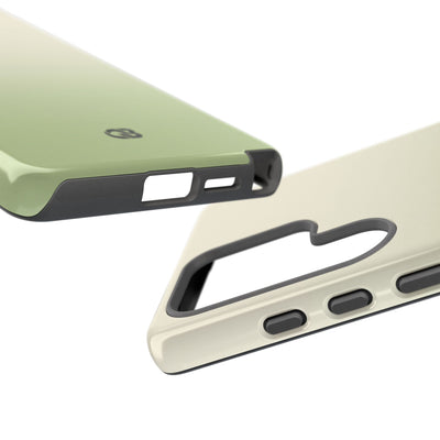 Green Tough Phone Case for Samsung - Bone Sage Fade