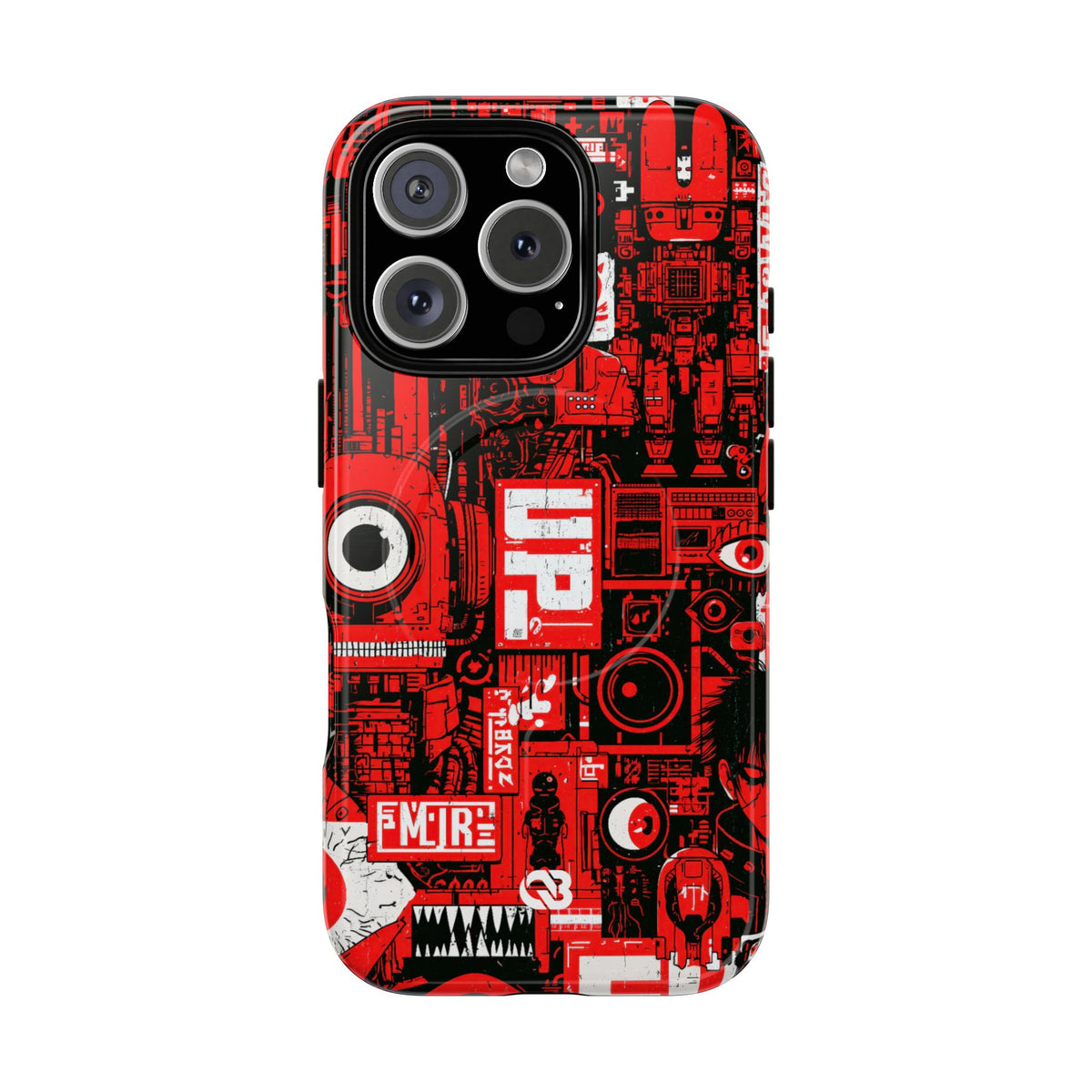Neo Mecha Collage · Tough 2.0 Magnetic Phone Case for iPhone · Red