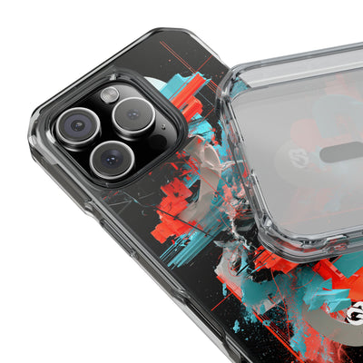 Fragmented Cyber Core · Clear Impact Magnetic Phone Case for iPhone ·  Black