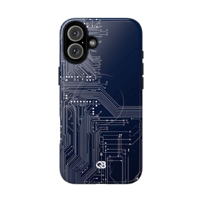 Blue Tough 2.0 Magsafe Phone Case for iPhone - Cobalt Data Stream