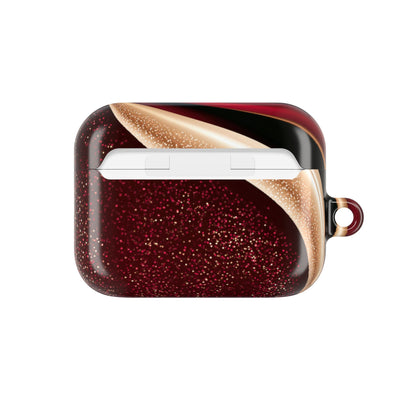 Gilded Crimson Flow · Hard Case for AirPods & AirPods Pro · Red