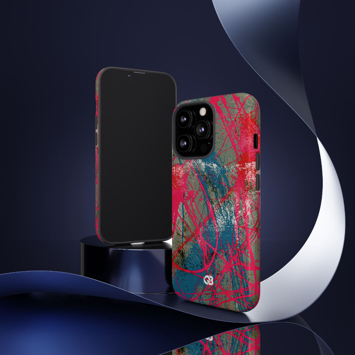 Neon Static Drip · Tough Phone Case for iPhone · Pink