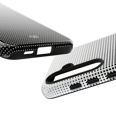 Black Tough Phone Case for Samsung - Obsidian Halftone Flux