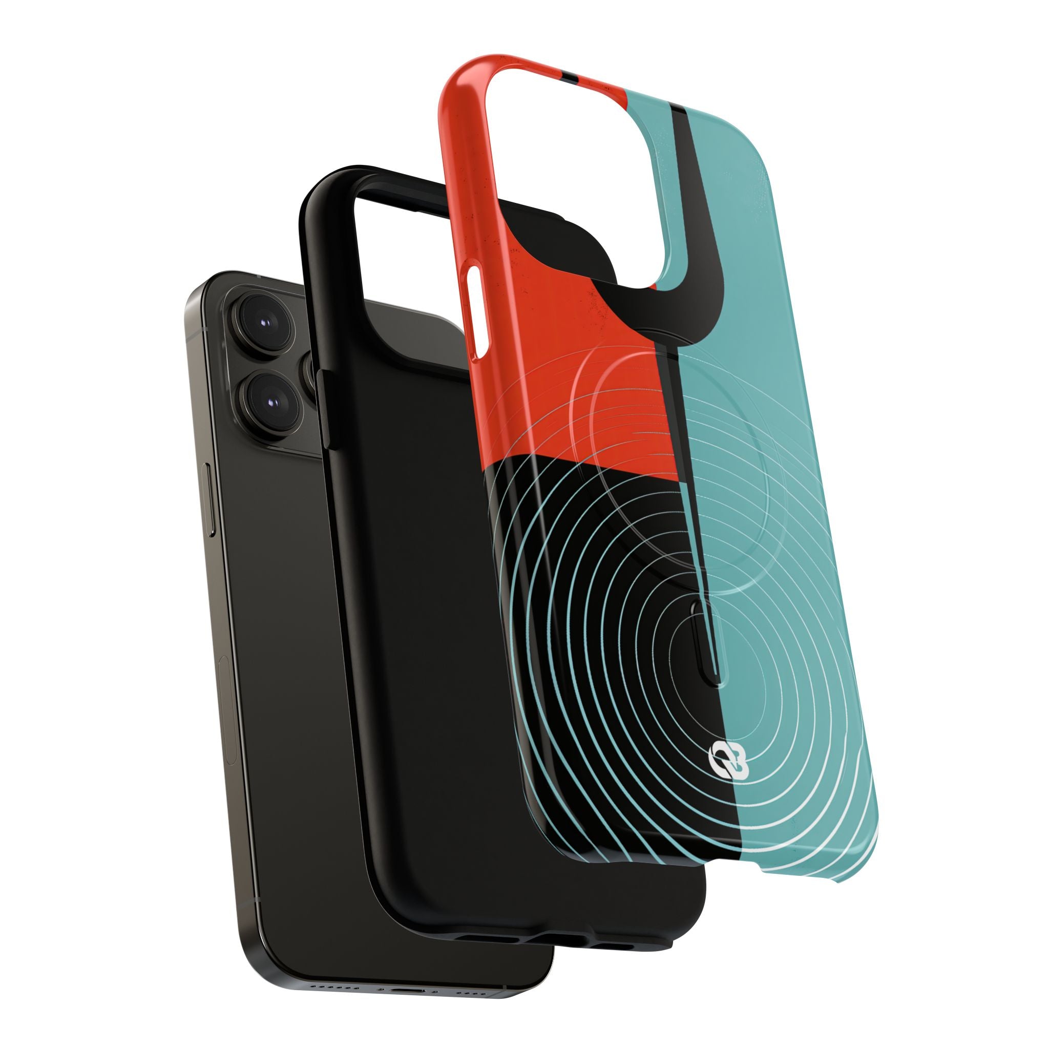 Teal Tough 2.0 Magsafe Phone Case for iPhone - Sonic Static Split