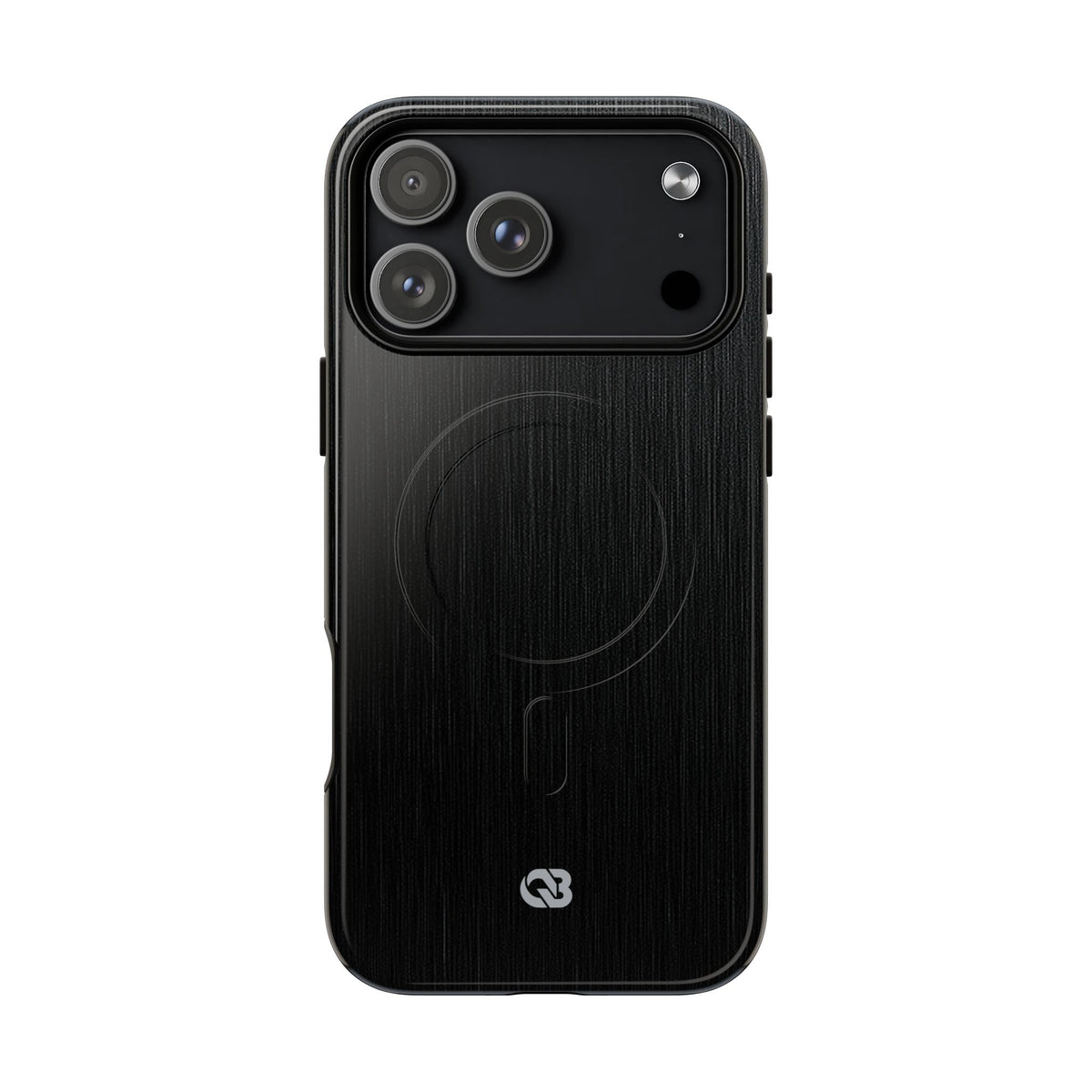 Obsidian Brushed Steel · Tough 2.0 Magnetic Phone Case for iPhone · Black