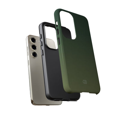 Green Tough Phone Case for Samsung - Shadow Moss Grain