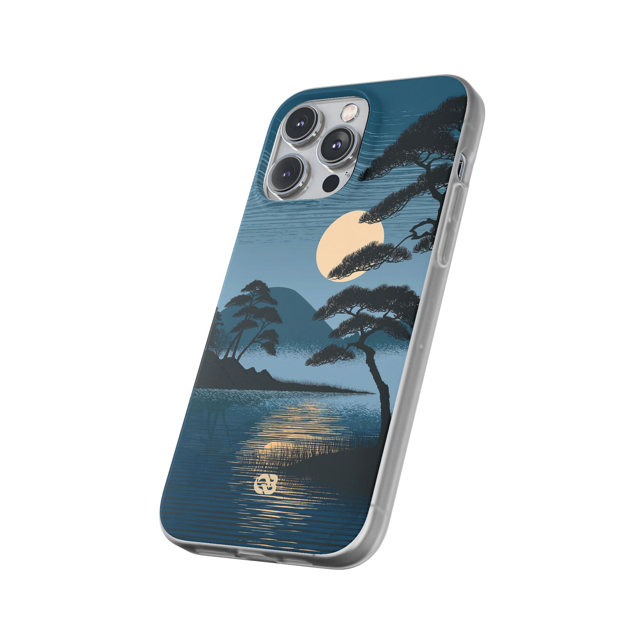 Blue Lite Phone Case for iPhone - Midnight Kyoto Pine