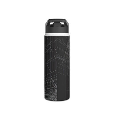 Metropolis Wireframe · Insulated Water Bottle · Black