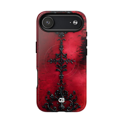 Crimson Gothic Filigree · Tough+ Coque de téléphone pour iPhone · MagSafe