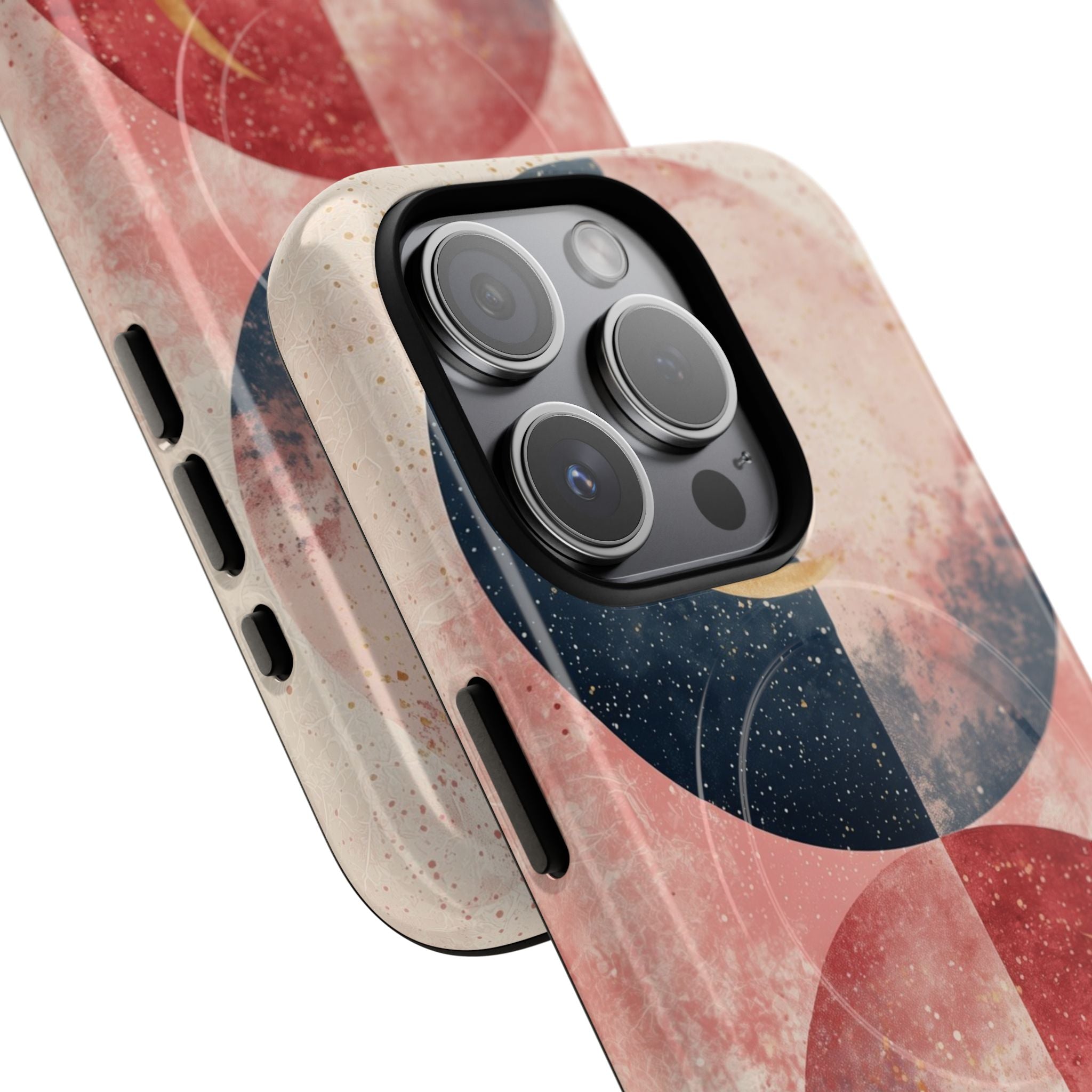 Golden Crescent Circles iPhone 15 Pro Case - Tough+