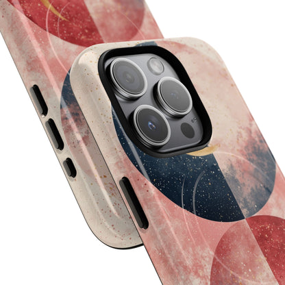 Golden Crescent Circles iPhone 15 Pro Case - Tough+