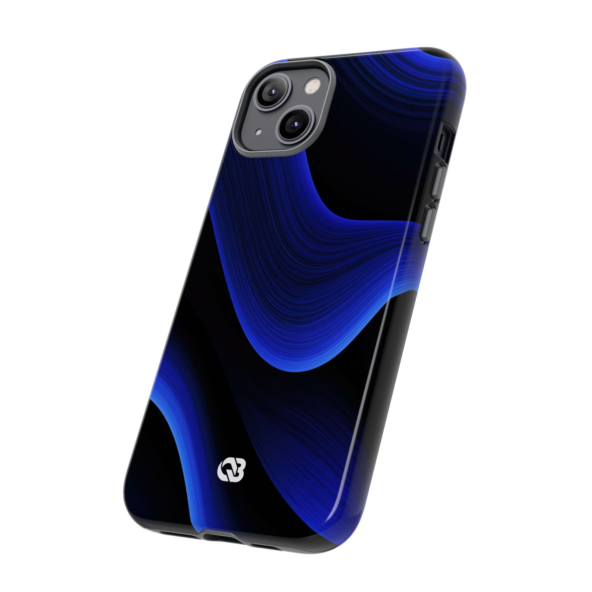 Blue Tough Phone Case for iPhone - Electric Cobalt Flow