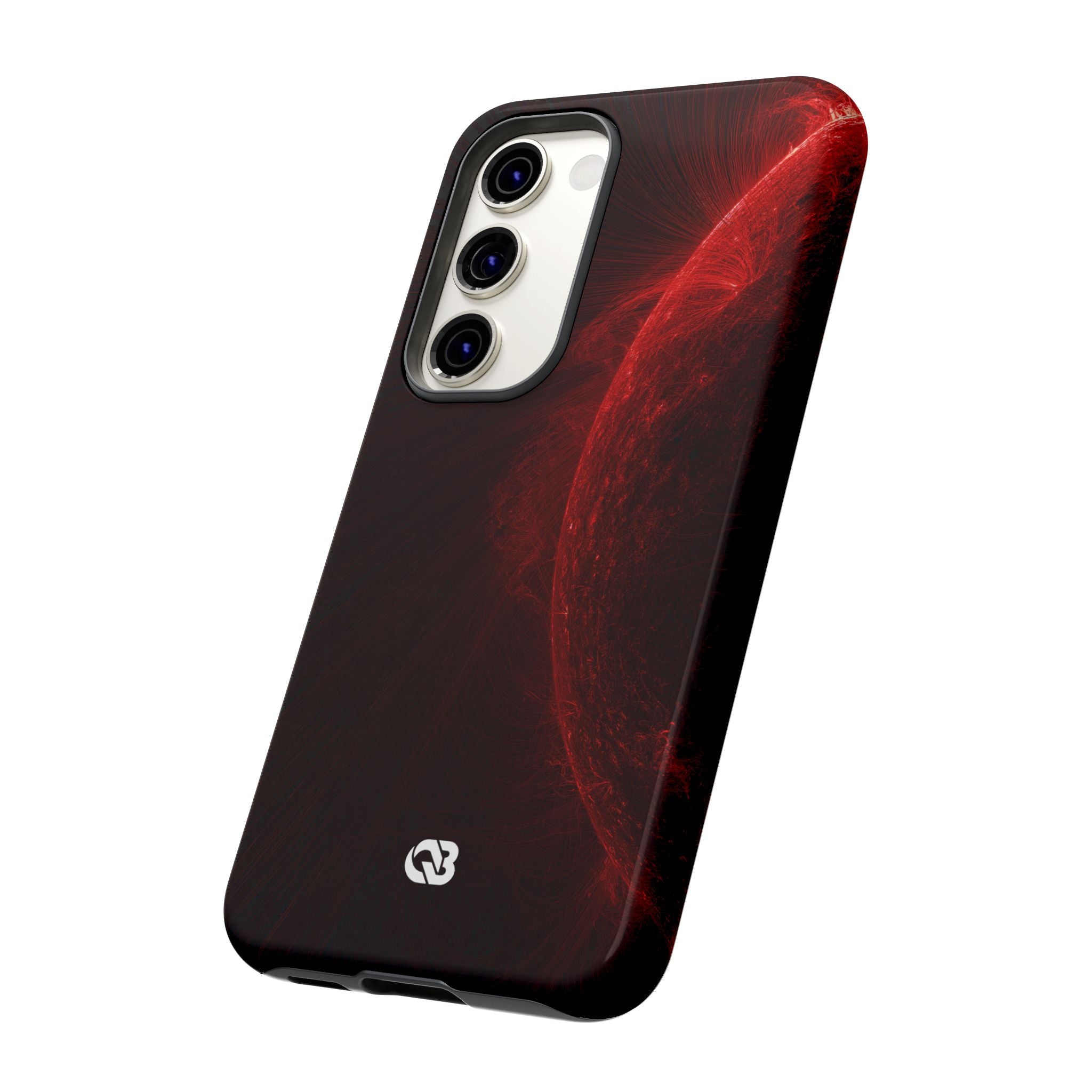 Red Tough Phone Case for Samsung - Solar Crimson Flare