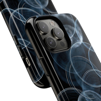 Blue Tough 2.0 Magsafe Phone Case for iPhone - Cyan Pulse Ripple
