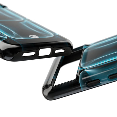 Translucent Cyber Grid · Tough Phone Case for Pixel ·  Teal