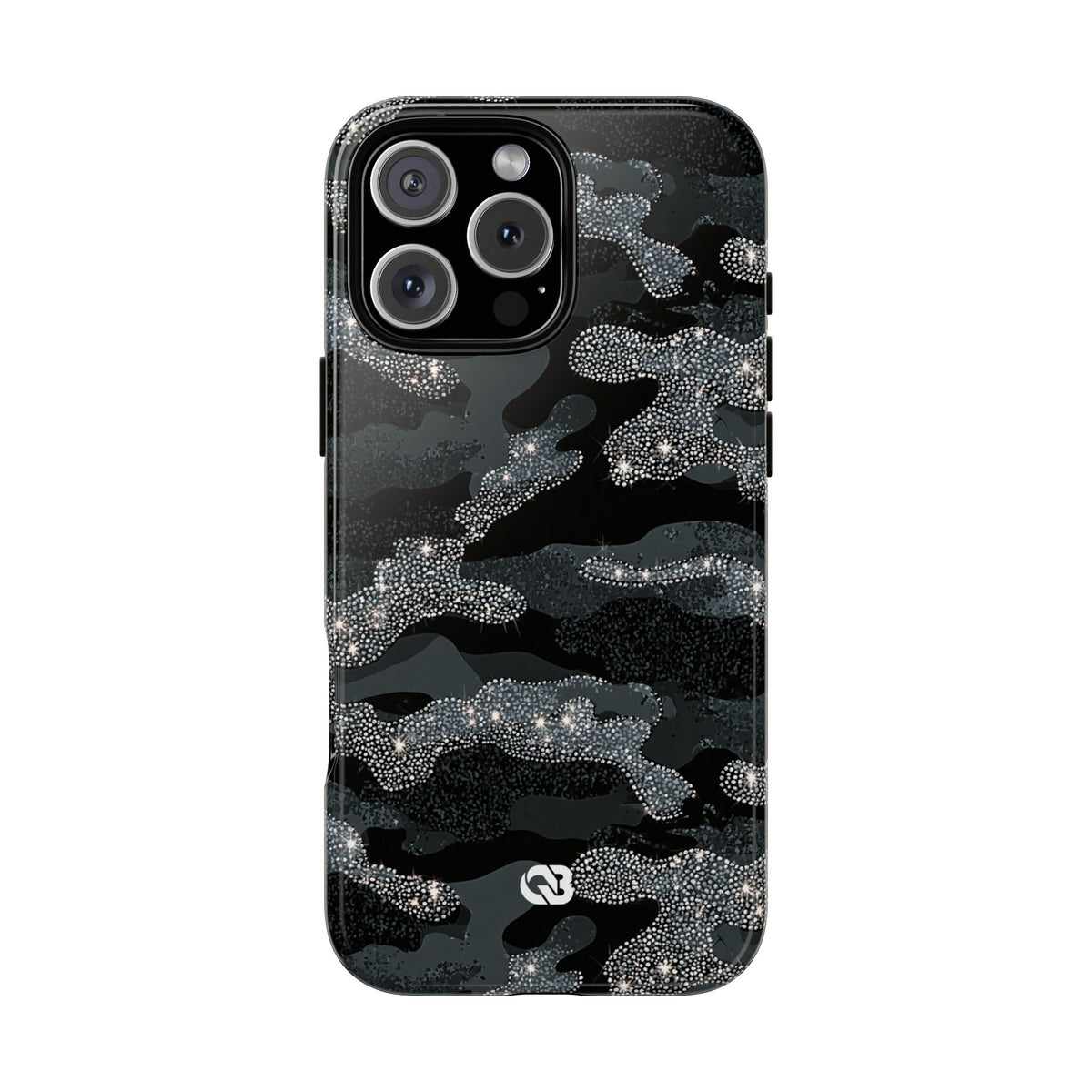 Glitter Shadow Camo · Tough Phone Case for iPhone · Black