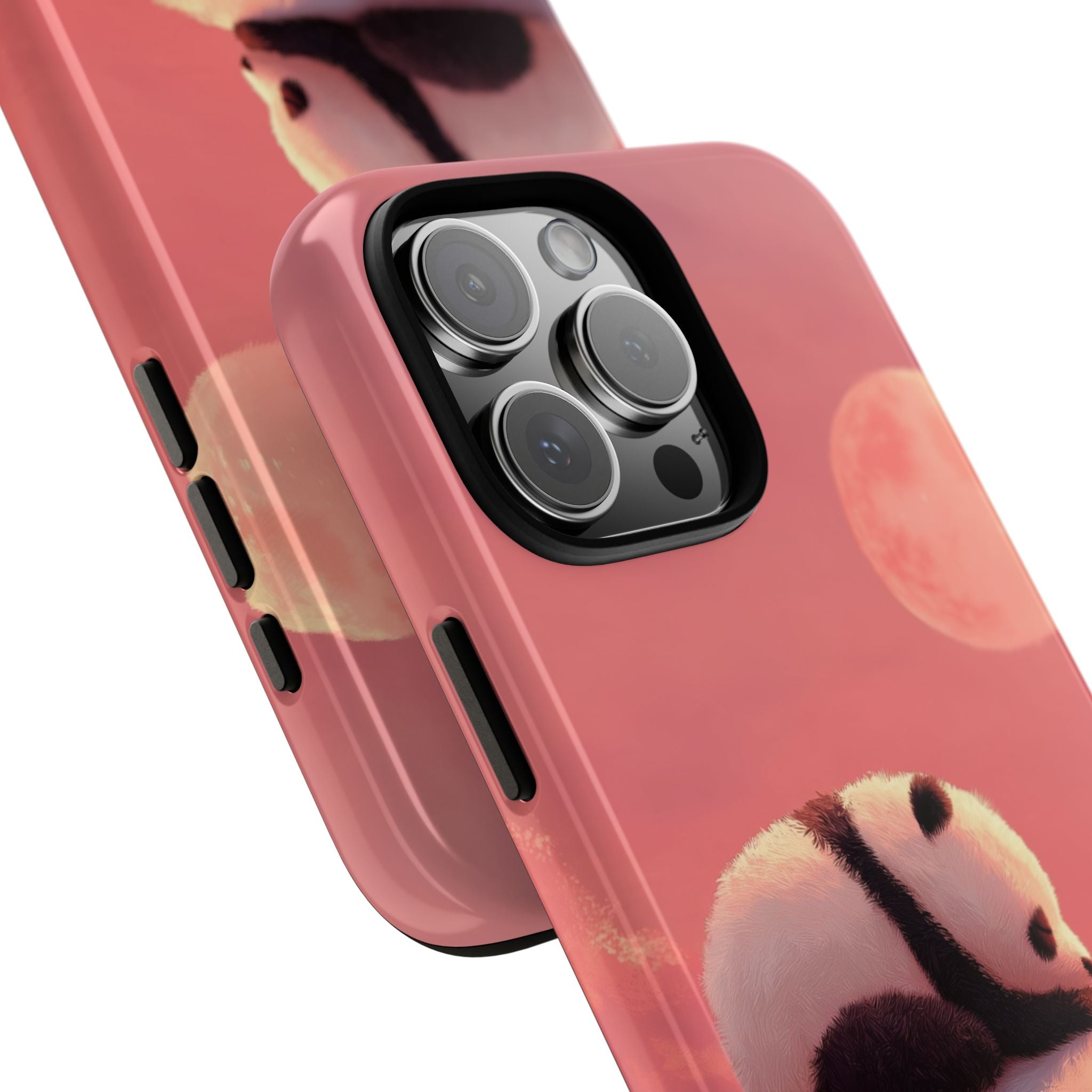 Rose Moon Panda · Tough Coque de téléphone pour iPhone