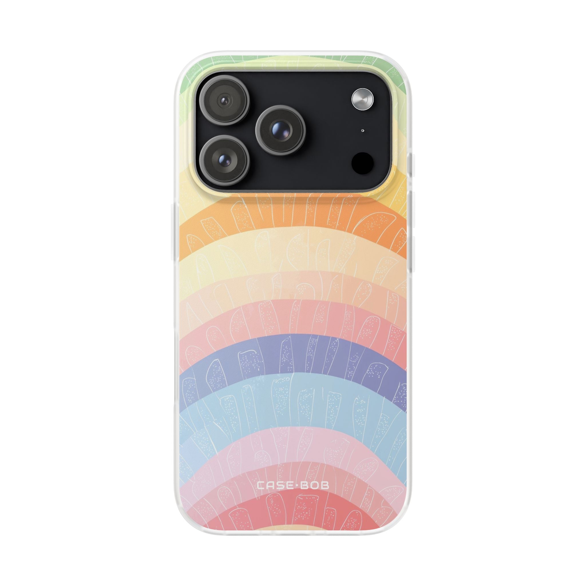 Pastel Rainbow Bands iPhone 17 Pro Case - Soft - CASE•BOB