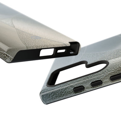 Silver Tough Phone Case for Samsung - Frosted Silver Mosaic