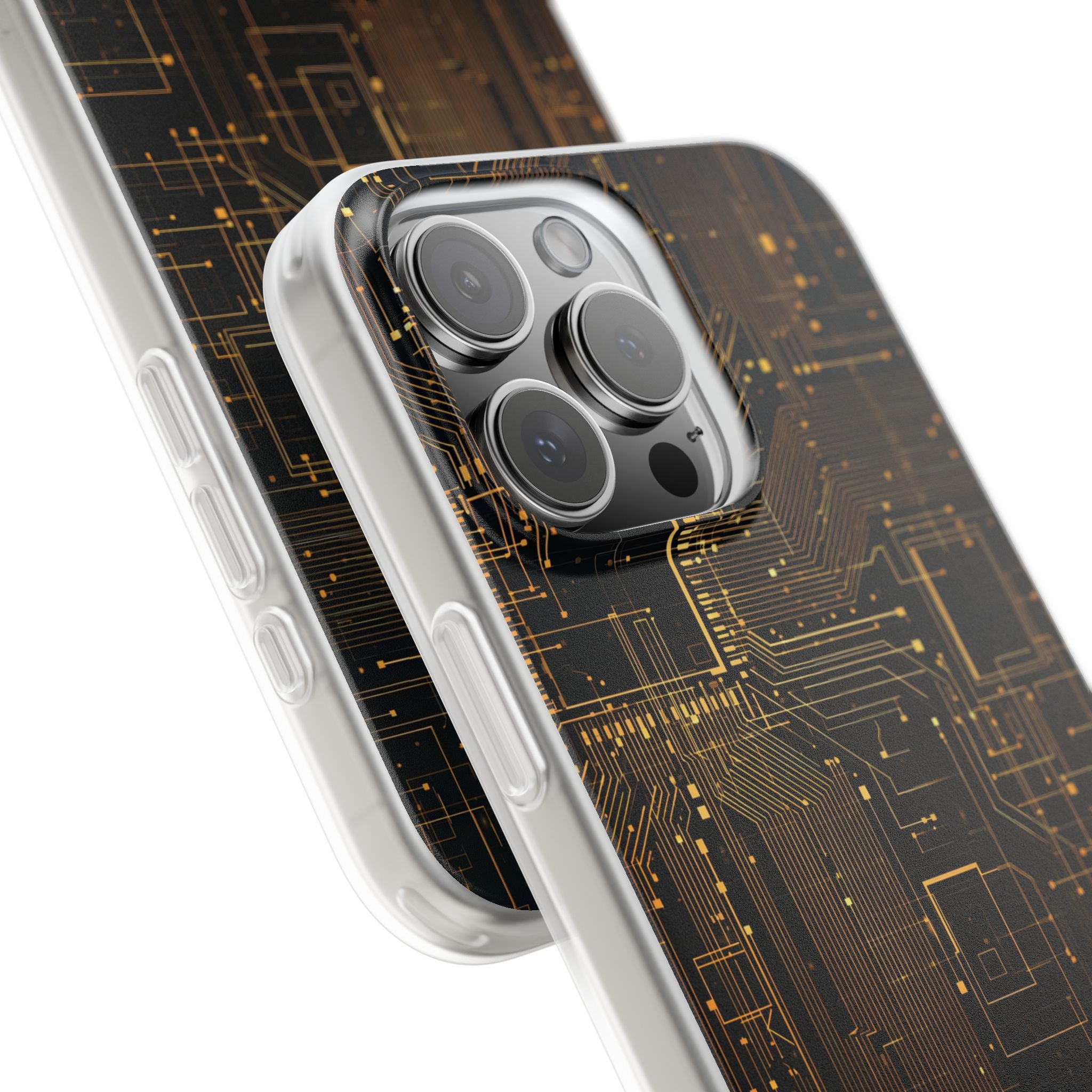 Gold Lite Phone Case for iPhone - Amber Core Mainframe